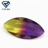 Tomy — pierres précieuses à facettes 5x10mm-10x20mm, synthétique, tourmaline, en vrac, technologie mixte et multicolore, verre de cristal