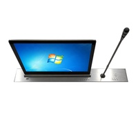 Système de levage de moniteur de bureau électrique ultra-mince pour écran caché, système de conférence sans papier, salle de vidéoconférence