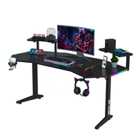 Beisijie Noir Aile En Forme Rgb Ordinateur En Fiber De Carbone Pas Cher Grandes Ailes En Forme De PC Gamer Bureau Avec LED