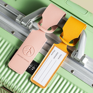 PU Leather <strong>Luggage</strong> Tag Buckle <strong>Strap</strong> <strong>Travel</strong> <strong>Luggage</strong> Tags Custom Logo Silicon
