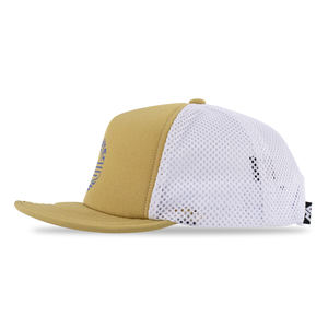 Gorra de camionero de espuma de ala plana con logotipo de impresión personalizado de 5 paneles cómoda al por mayor con correa de nailon ajustable sombrero con hebilla de plástico - Product Image 3