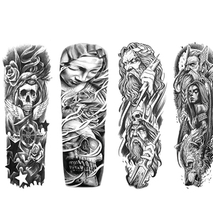 Tatuaggi Temporanei Personalizzati a Manica Intera Neri per il Corpo - Product Image 1