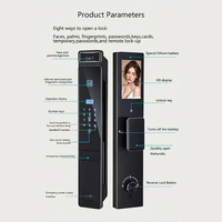 Venta caliente seguridad electrónica inalámbrica Wifi inteligente biométrico huella dactilar Cerradura Digital cerradura de puerta inteligente con cámara