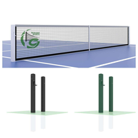 Poteaux de pickleball en acier galvanisé pour terrains de club, fabrication en usine, poteaux de pickleball encastrés
