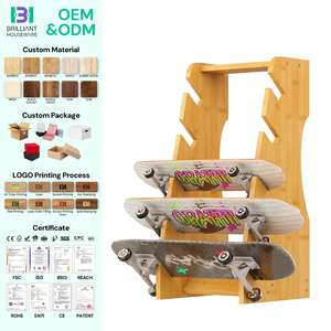 ชั้นวางสโนว์บอร์ด BH ชั้นวางจัดเก็บสเก็ตบอร์ด ชั้นวางเก็บสเก็ตบอร์ดแบบตั้งพื้น สำหรับโรงรถ คลับ และร้านขายสเก็ตบอร์ด - Product Image 1