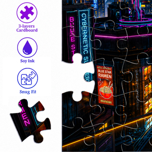 Puzzle 1000 pièces Future Blue Star City en carton, plastique et bois, encre de soja, ajustement parfait, jouet éducatif pour adultes et enfants, cadeau - Product Image 5