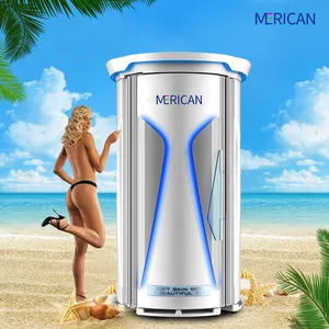 China Factory Prices Indoor Sunshine Beach Whole Body Tanning Machine Tanning Beds Standing Solarium Sunbed For Skin Sunbathing