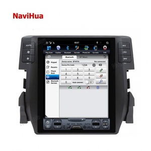 Autoradio GPS Navihua Android 10,4 pouces, lecteur DVD de voiture, style Tesla pour Honda Civic 2016 - Product Image 4