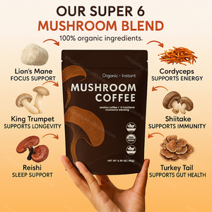 Mélange <span class=keywords><strong>de</strong></span> café aux champignons instantané, café adaptogène avec champignons fonctionnels, fabricant OEM ODM en gros - Product Image 3