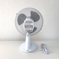 Ventilateur de table AC 9 pouces à prix abordable pour la maison, le bureau, usage domestique, ventilateur électrique, refroidissement par air, oscillation, 3 vitesses, grille en plastique