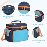 Étui de transport Tonies 2/1 avec bandoulière et poignée pour lecteur audio, figurines, casque et station de charge - Bleu