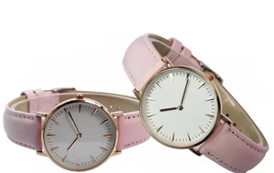 Stainless Steel case Applied Index <b>Watch</b> Genuine Leather Quartz Fashion Classic <b>Watch</b> for Women - Product Image 3