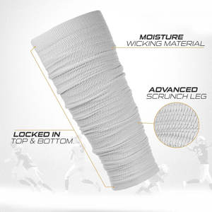 OEMカスタムスクランチフットボールレッグスリーブ（メンズ用）デザイナーロゴサッカーソックススリーブ脚プロテクターふくらはぎコンプレッションスリーブ（メンズ用） - Product Image 3