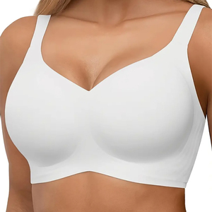 In Stock Push-Up Bras With Soft Support One-Piece Seamless Knitted Wireless Bra Breathable Comfortable Women's Bralette