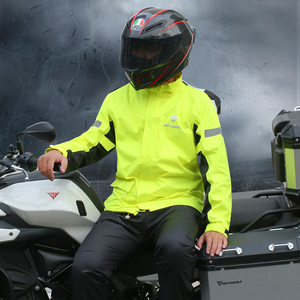 Combinaison de pluie réfléchissante imperméable pour moto, pantalon de pluie réfléchissant pour la conduite - Product Image 6