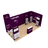 Toile de fond en aluminium Portable Expo Trade Show Display 10x20 Light Weight Exhibitions Stand