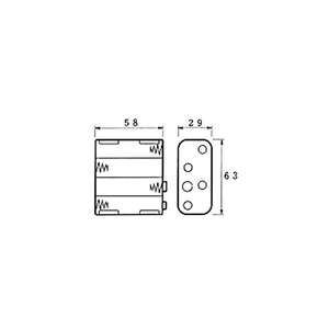 SUPPORT DE BATTERIE POUR 8 x AA-CELL (AVEC BORNES SNAP) - Product Image 2