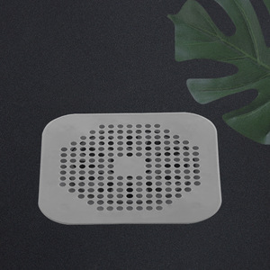Silicone Floor Drain Cover Square White Odor Proof Hair Filter Bathroom Sink Drain Protector Freestanding Installation - Product Image 3