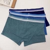 Caleçons Boxers Homme en Modal, Dégradé, Ceinture Haute Élasticité, Doublure Thermique, Entrejambe Antibactérien