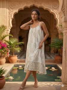 Robe bohème pour femme – Robe longue légère sans manches avec imprimé pour les vacances d'été, les stations balnéaires et les tenues décontractées - Product Image 5
