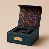 Boîte cadeau magnétique de luxe en carton rigide EVA de haute qualité avec insert en mousse EVA, logo personnalisé premium