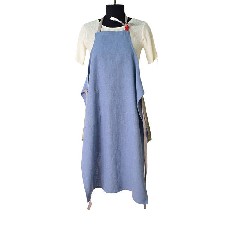 Bande gris bleu ciel (lin)