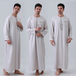 <span class=keywords><strong>Jellaba</strong></span> marocaine de luxe léger de haute qualité pour homme, Thobe omanais à manches longues, Robe islamique traditionnelle musulmane décontractée pour la prière - Product Image 2