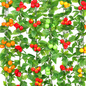 Guirnaldas de Frutas Artificiales Stupid Bird de 200 cm, Guirnalda Plana de Flores de Seda para Decoración de Techos de Restaurantes - Product Image 2