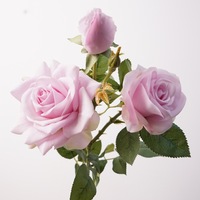 Roses artificielles en mousse de soie de haute qualité, faites à la main, au toucher hydratant, pour la décoration intérieure et domestique