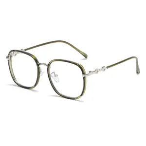 Myopia Women's Degree Anti-Blue Light Korean Tide Personalized Polygonal eyeglasses frames 2022 fashion eyeglass titanium
