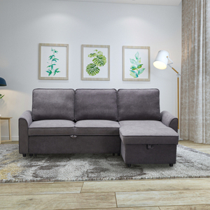 EU Manufacturer Armchair <b>Bed</b> <b>Modern</b> Sectional Pulled Out L Shape Fabric Come in <b>Bed</b> Convertible <b>Bed</b> for Sitting Room - Product Image 1