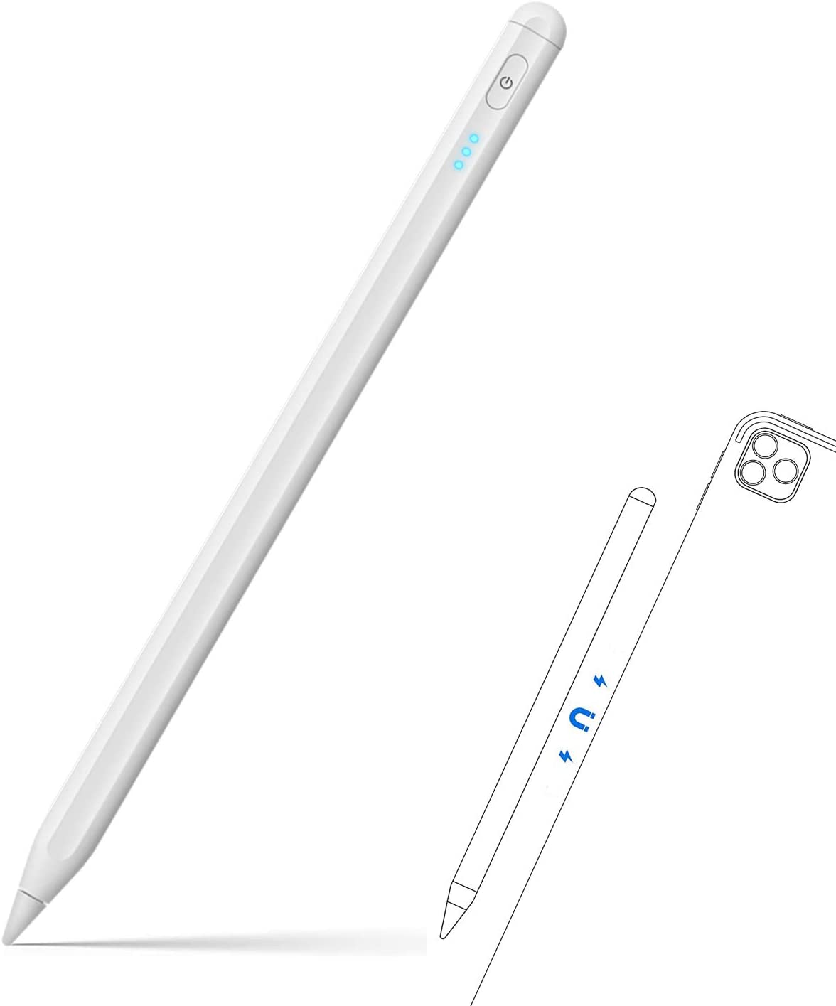 Стилус для сенсорного экрана, Алюминиевый металлический емкостный активный стилус для сенсорного экрана, 2021