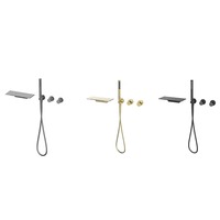 Ensemble de robinetterie thermostatique pour baignoire d'hôtel, système de douche mural dissimulé, avec cartouche céramique, pour eau chaude et froide douce