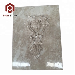 Panel de pared de mármol beige tallado CNC 3D moderno Nuevo diseño para Villa Iglesia Hotel decoración interior ladrillo refractario para diseño de interiores - Product Image 4