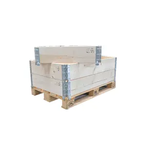 रसद परिवहन कार्गो पैलेट के लिए यूरोपीय मानक होर्डिंग लकड़ी के बॉक्स पैलेट