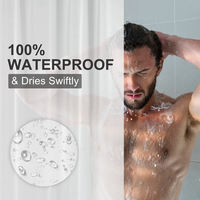 Rideau de douche PEVA transparent vente chaude amazon rideaux cabine de douche chambre pour la maison hôtel SPA centre