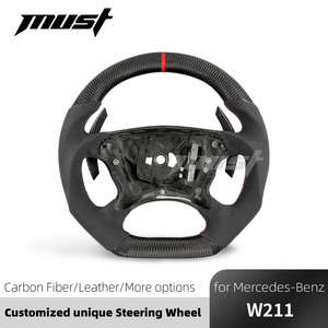 Volant sport personnalisé en fibre de carbone pour <span class=keywords><strong>Mercedes</strong></span>-Benz C219 <span class=keywords><strong>W209</strong></span> W211 W463 R230 E G SL CLS <span class=keywords><strong>CLK</strong></span> <span class=keywords><strong>AMG</strong></span> 550 350 <span class=keywords><strong>55</strong></span> 63 2005-2012 - Product Image 2