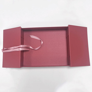 Boîte cadeau pliante à double <span class=keywords><strong>porte</strong></span> personnalisée, emballage exquis pour vêtements, chaussures, cadeaux (avec ruban) - Product Image 2