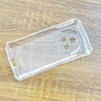 Vente en gros de coques de téléphone portable pour Doogee Fire 7 étuis souples transparents en TPU peints en noir brillant avec poignée de téléphone antichoc