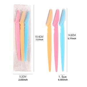 Three-Pack Stainless Steel Sharp <b>Eyebrow</b> <b>Razors</b> & Trimmers for Eyes Lips Face-Factory Wholesale Beauty Tools - Product Image 4