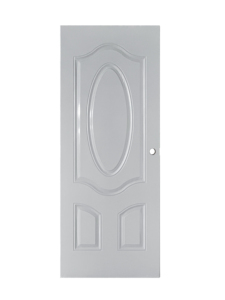 Puerta de Entrada de Seguridad Moderna de Acero Inoxidable Onda, Entrada Frontal de PVC con Acabado Metálico para Uso Interior en Casas y Villas - Product Image 2