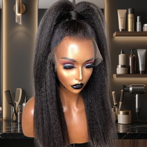 Pelucas de cabello humano liso, Pelo Rizado Full HD, Color Natural, adecuado para todo tipo de pieles, mejor precio - Product Image 3
