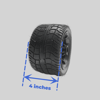 Roue en caoutchouc solide de 8 pouces, mousse PU/plastique PVC, pneus en caoutchouc solide de 4 pouces, roues utilisées pour les chariots ou les outils de voiture