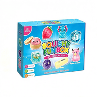 Lot de 8 jouets anti-stress mignons style Malt, à rebond lent, sensoriels, à presser, en boîte cadeau promotionnelle