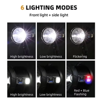 Lampe de recherche LED P50 rechargeable solaire avec batterie externe, sortie USB, lumière latérale COB, trois filtres de couleur, torche Type C pour le camping en extérieur