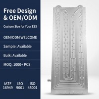 Fournisseur direct d'usine de plaques de refroidissement liquide en aluminium soufflé, résistance à la pression de 1,2 MPa pour batteries de stockage d'énergie OEM
