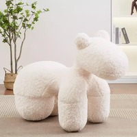 Fauteuil d'appoint en forme de poney, canapé créatif pour enfants, ornement décoratif pour le sol de la maison, cadeau de pendaison de crémaillère pour le salon