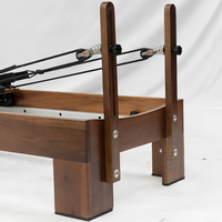 Reformer de Pilates en Noyer de Luxe, Qualité Studio Premium, Machine Silencieuse pour Entraînement de Base de Pilates