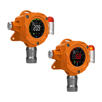 Detector de Gas Fijo con Alarma Sonora y Luminosa Yaoan ATEX CE D400 para CH4, CO, O2, CO2, Gases Combustibles y Tóxicos, 4-20mA RS485 Industrial