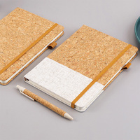 Logo personnalisé Articles promotionnels à couverture rigide en bois et liège de bambou Coffret cadeau avec stylo Produits uniques